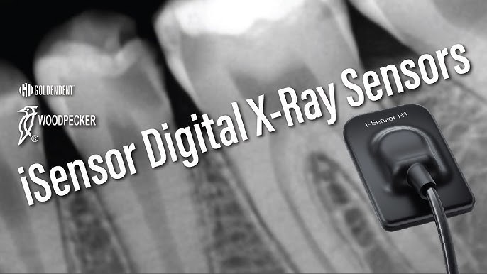 Woodpecker iSensor H1 digital dental X-ray sensor — approximately 90 percent less radiation than traditional film X-rays with instant high-contrast images at Merry Dental Hub, Wylie TX 75098